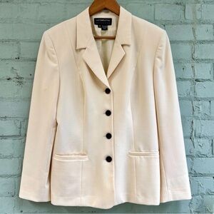 Vintage Liz Claiborne Wool Blend Blazer in Pale Yellow